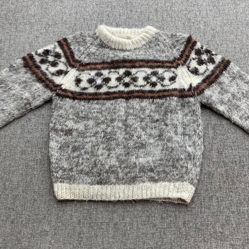 VTG Handmade 100% Wool Fair Isle Sweater Nepal Mens Womens Unisex  L‎ ? READ - Picture 5 of 9